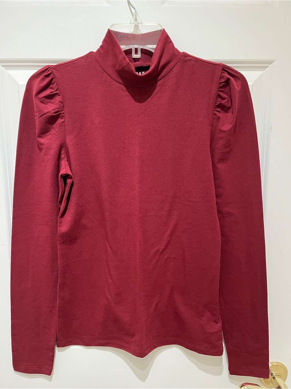 NWT GAP Mockneck Long-Sleeve Top in Burgandy Size Small - Picture 5 of 13